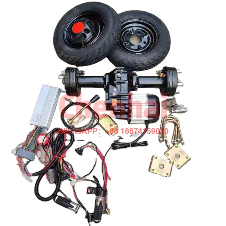 Электрическая тележка Задний дифференциал моста 48V 60V 800W четырехколесная