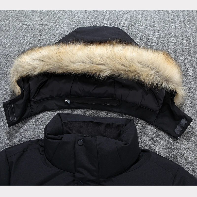 -40 Degrees White Duck Down Jacket Men Thick Winter 2020 NEW Big Fur Collar Warm Parka Waterproof Windproof Top Quality 2022 New