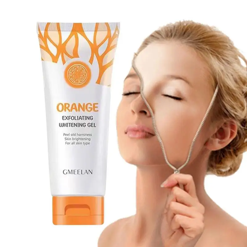 

Orange Exfoliate Whiten Gel 50g Gentle Exfoliator Shower Scrub Brightening Skin Cream Natural Body Gel Scrub For Face Body Skin