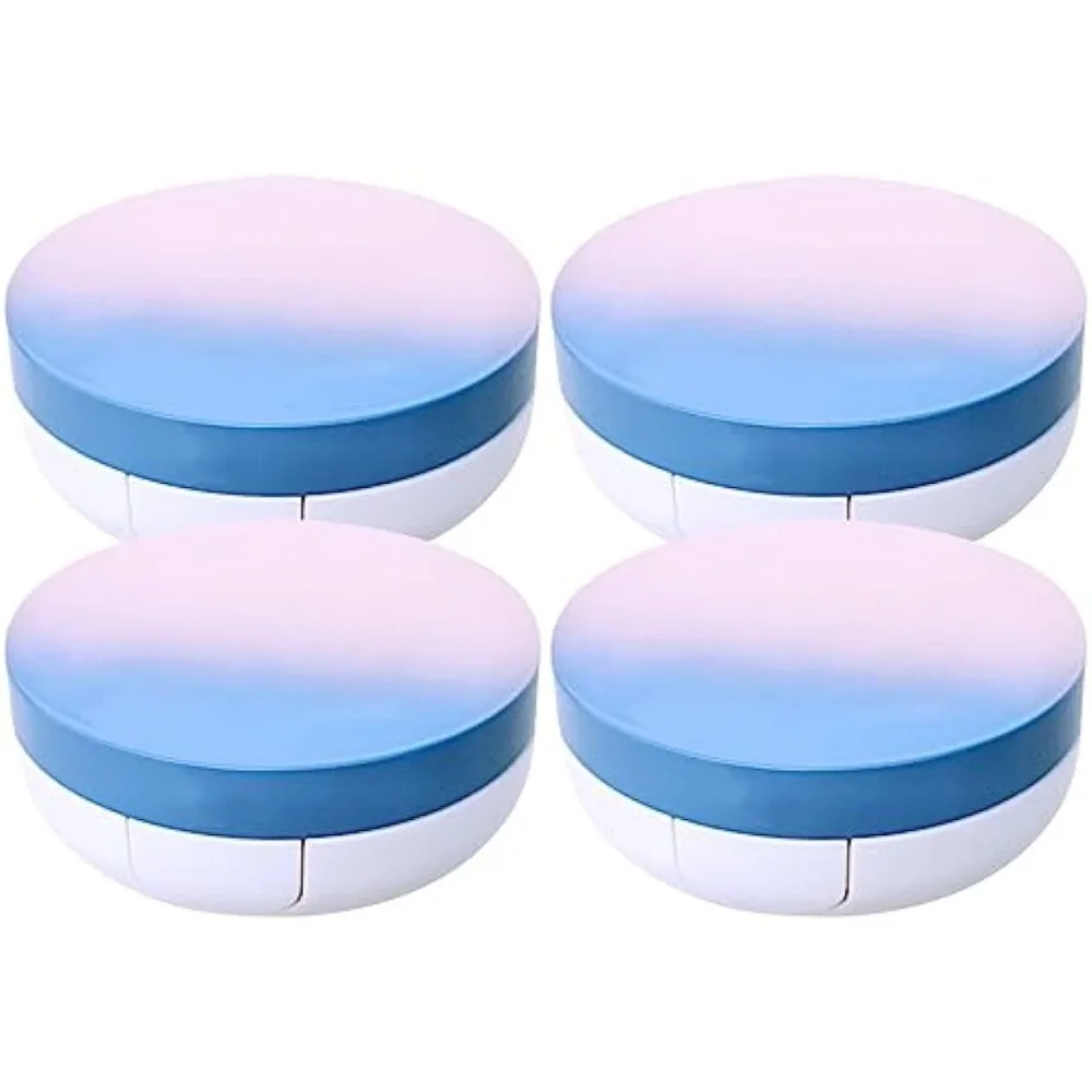

4PCS Empty Air Cushion Puff Box BB Cream Containers with Sponge Puff and Mirror Travel Make Up Accessories Portable Beauty Tools