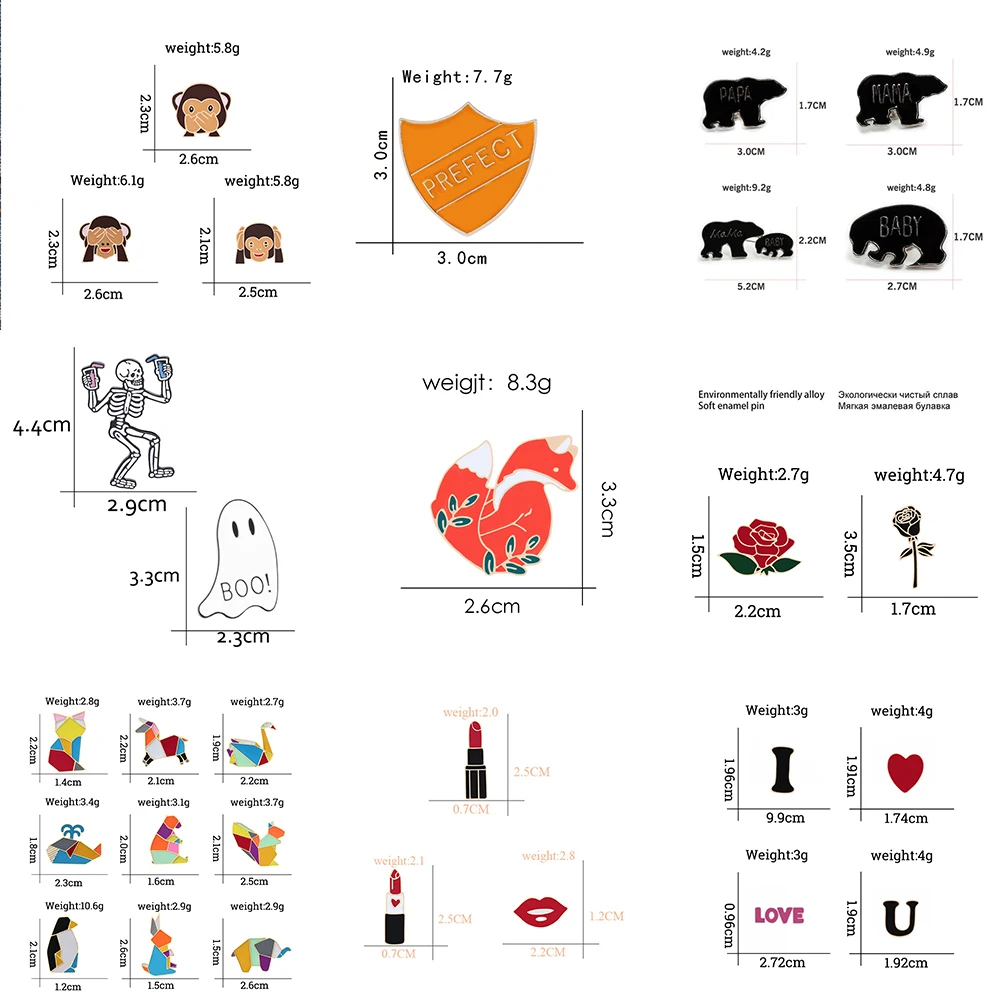 2-9 шт./компл. эмалированные булавки высокого качества с изображением обезьяны