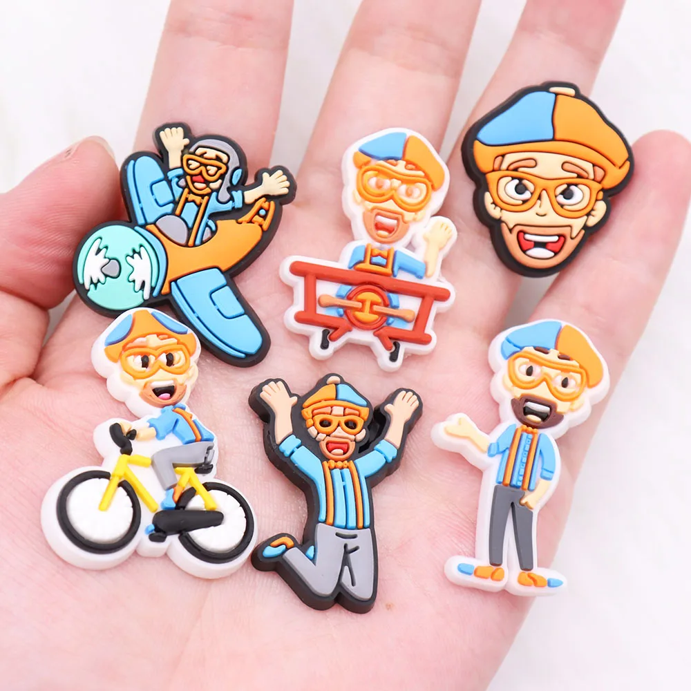 

1-6 шт., декоративные тапочки из ПВХ с пряжкой