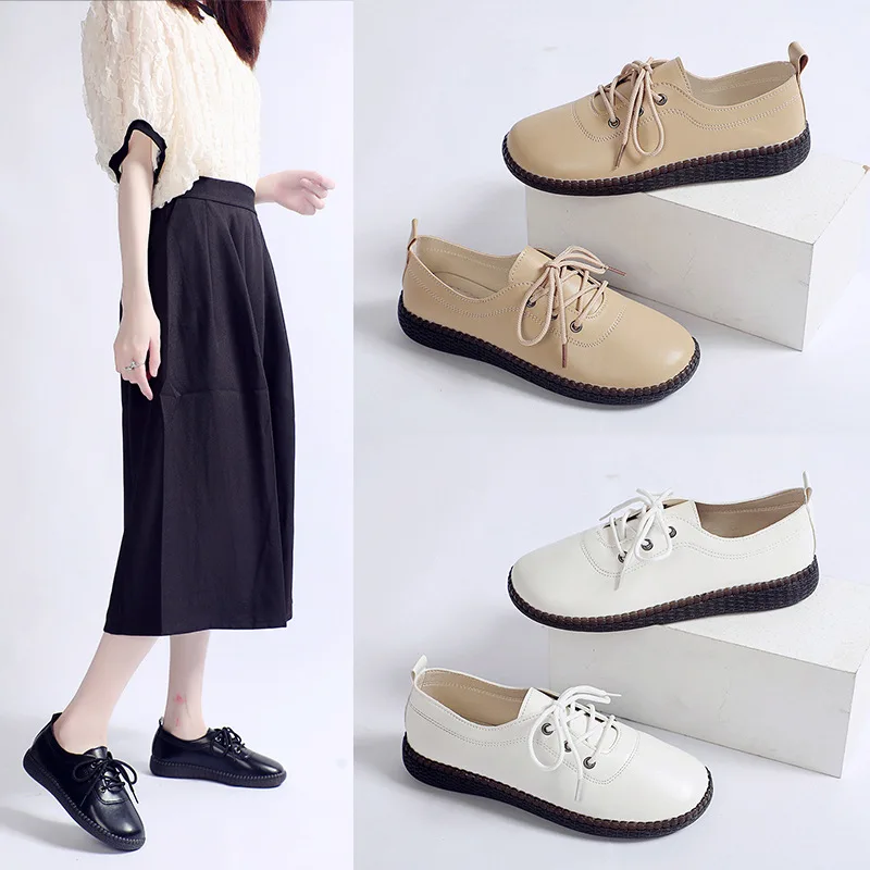 

Summer Shoes Ladies 2022 Fashion Women's British Style Casual Female Sneakers Autumn Low Heels Flats Oxfords Modis Preppy Fall C