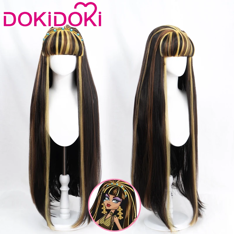 IN STOCK Cleo de Nile Wig Anime Monster High Cosplay DokiDoki Cute Wig Hair Heat Resistant Synthetic Women Long Wig