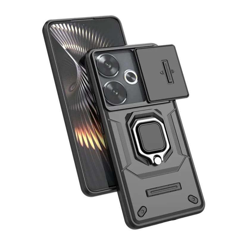 Для Poco F6 5G чехол слайд-объектив для камеры бронированный телефона Xiaomi PocoF6 Little F 6