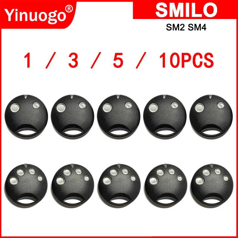 

SMILO SM2 SM4 Garage Door / Gate Remote Control 433.92MHz Rolling Code Electric Gate Control Garage Door Opener Hand Transmitter