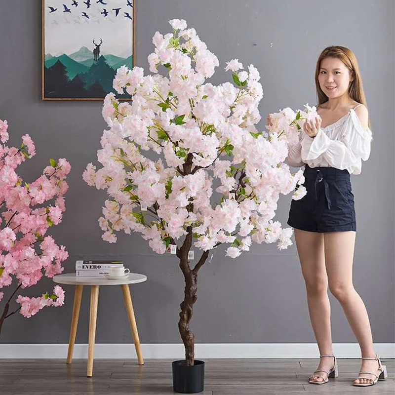 Вишневое дерево искусственный цветочный горшок для посадки искусственные