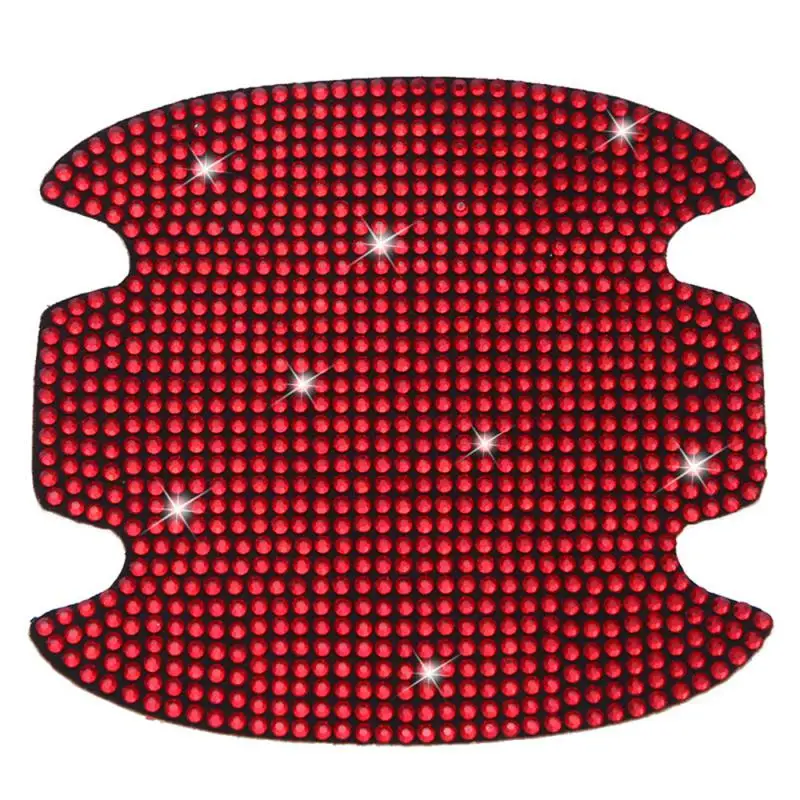 Auto Door Bowl Handle Reflective Bling Sticker Anti-scratch Protection Rhinestone Decals Styling Protector Stickers |
