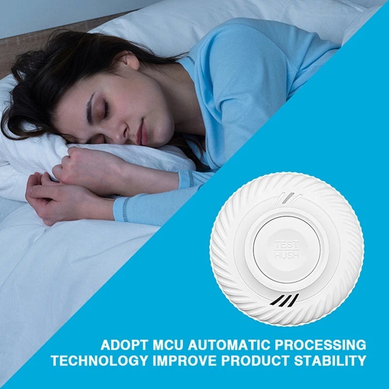 Built-In 10 Year Battery Smoke Detector Wifi Function Tuya Smart Home Parlor Child Room Kitchen Shop Fire Alarm Sensor