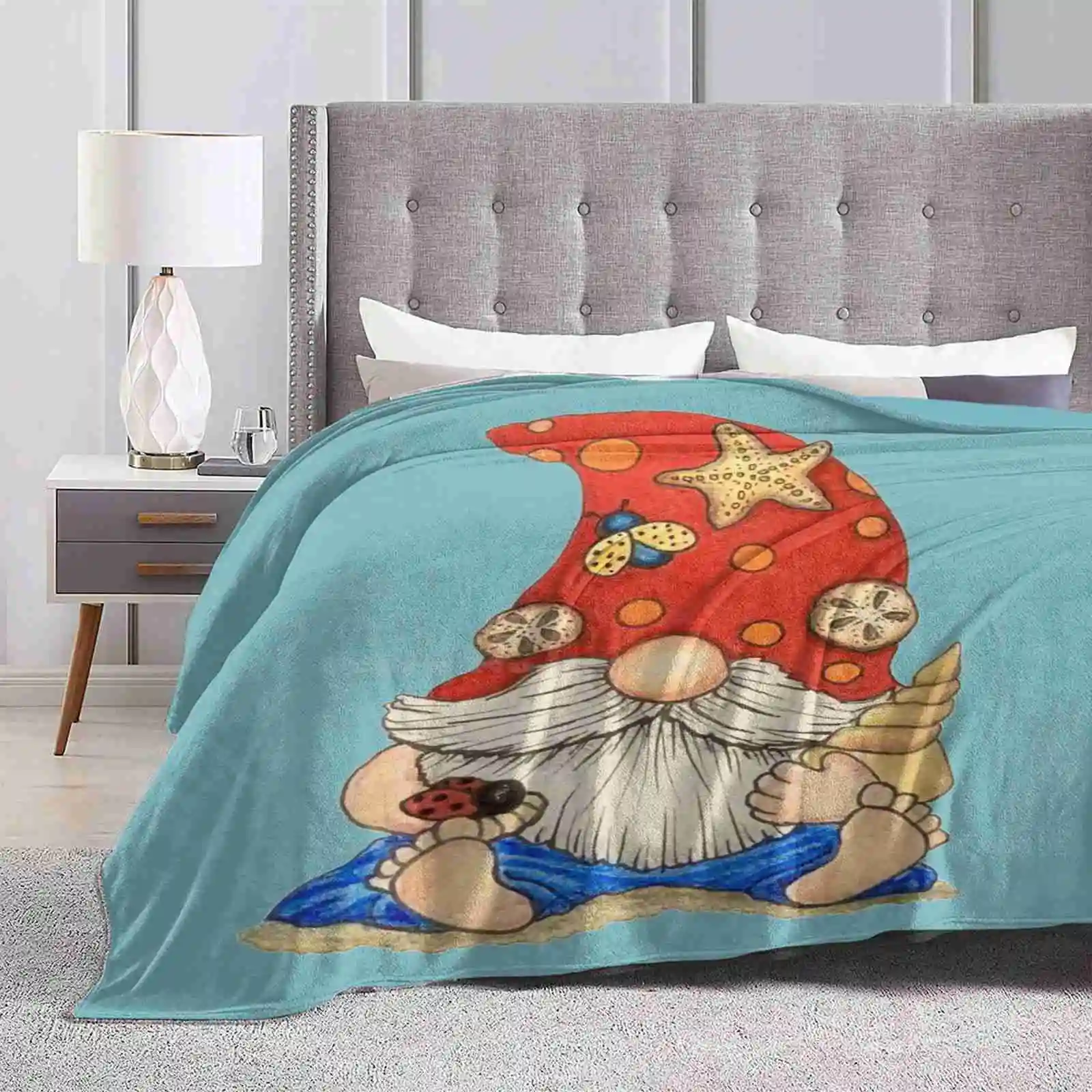 Пляжное мягкое одеяло в стиле гнома забавный модный ковер летняя одежда