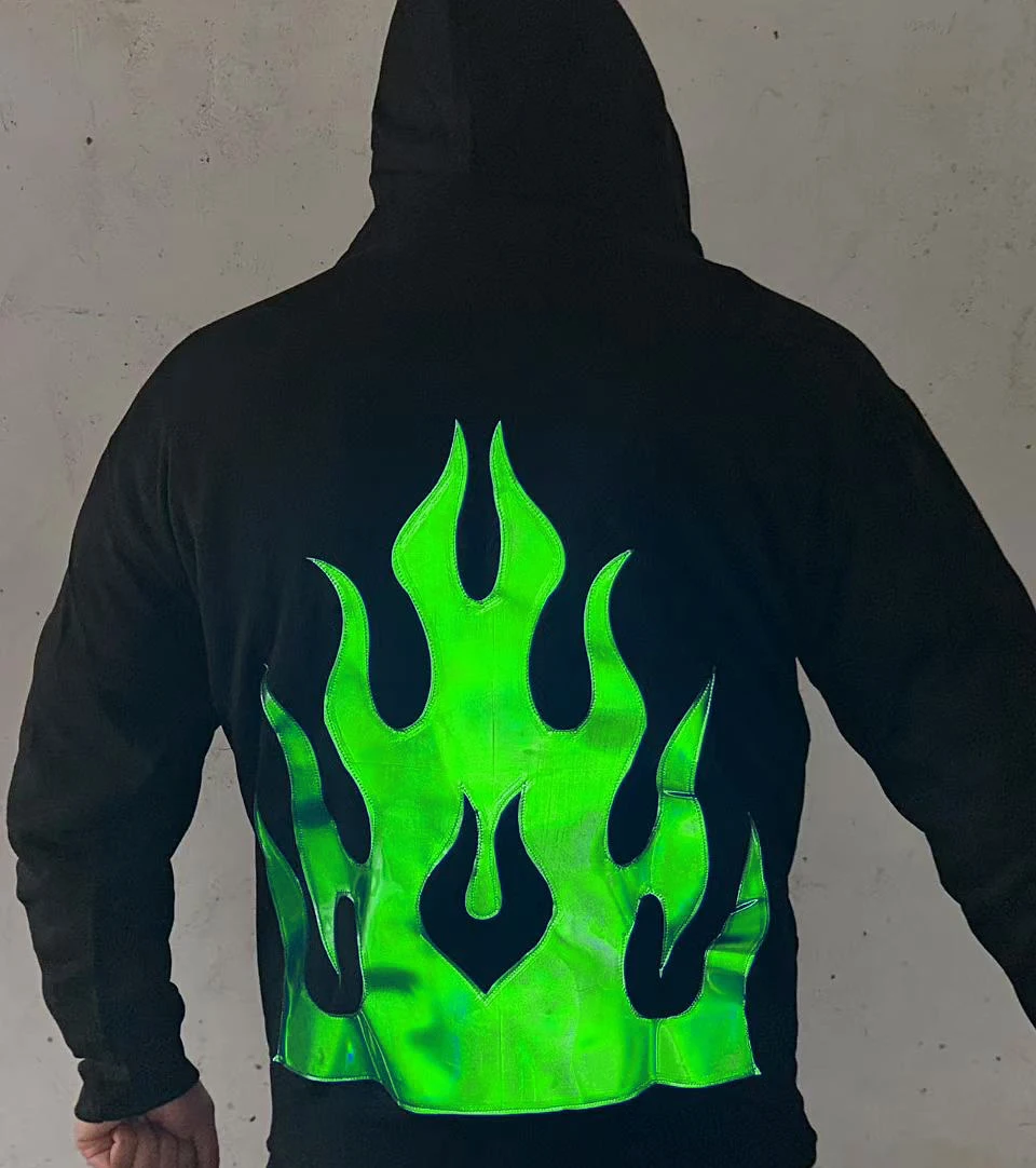 Фото PHATTPANT shuffle rave gear wave rave gear Толстовка на молнии, куртка-кардиган Толстовка с капюшоном Flame №3