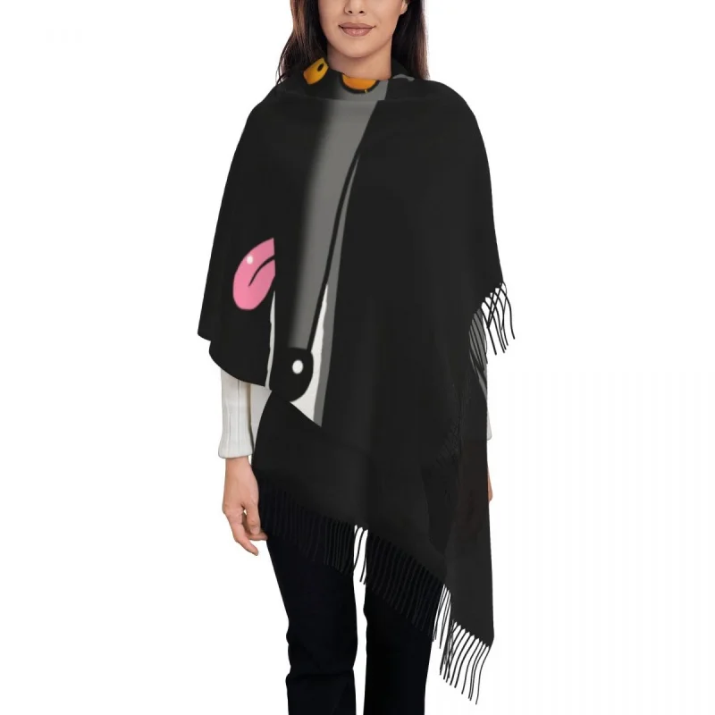 

Funny Cartoon Greyhound Tassel Scarf Women Soft Whippet Sighthound Dog Shawls Wraps Ladies Winter Fall Scarves