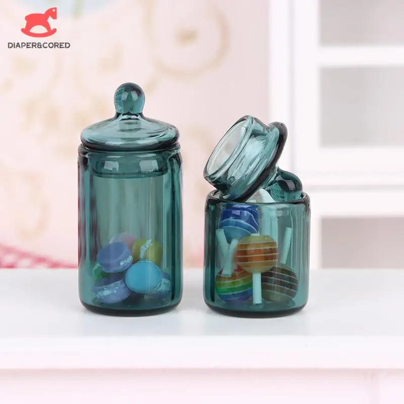 

Mini 1:12 Scale Dollhouse Glass Candy Jar Coffee Bean Storage Bottle Dried Flower Tea Storage Bottle Jar Kitchen Home Decor Toy