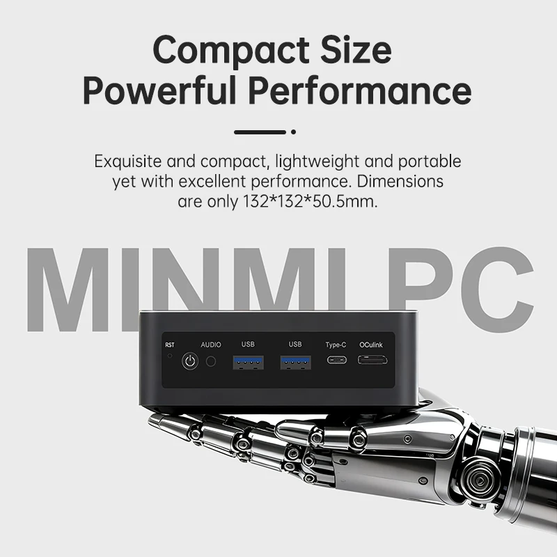 Фото Topton Intel Ultra 9 285H ES Мини-ПК Gamer 7 255H ES 5 235H ES OCuLink USB4 2x2.5G LAN 2xNVMe Настольный компьютер с Windows 11 WiFi6E №4