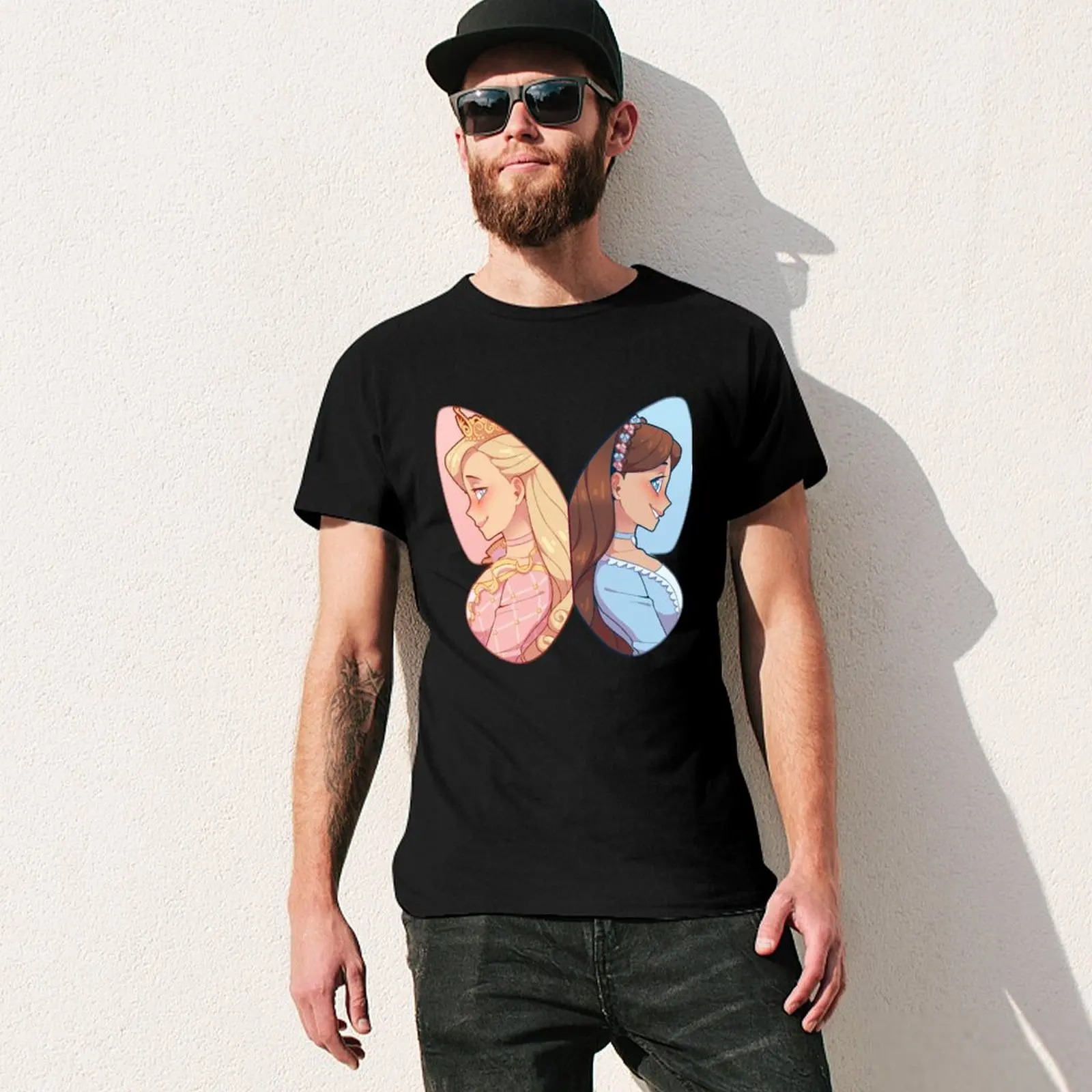 Футболка Принцесса-бабочка и пауэр забавная футболка с короткими рукавами