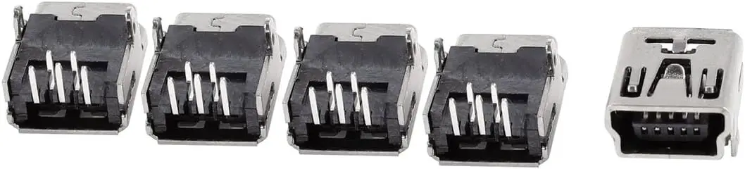 

5 шт. прямоугольный разъем PCB 5pin USB Mini B типа «мама»