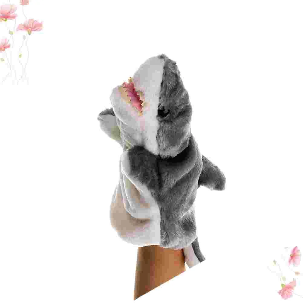 

Creative Stuffed Hand Puppet Adorable Animal Shark Funny Cartoon Plush Toy Gift for Kids (Grey)