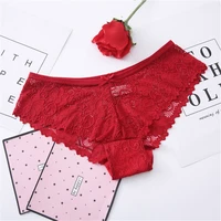 sexy ladies lace briefs breathable hollow full crotch briefs comfortable soft breathable shorts thong briefs a19210