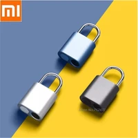 new xiaomi supplier smart fingerprint padlock home dormitory cabinet lock luggage electronic anti theft lock ipx7 waterproof