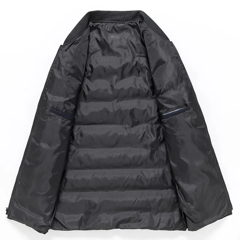 Winter Jacket Men White Duck Down Jacket Thick Warm Long Hooded Mens Solid Color Down Coats Fashion Casual Men Clothing 2021