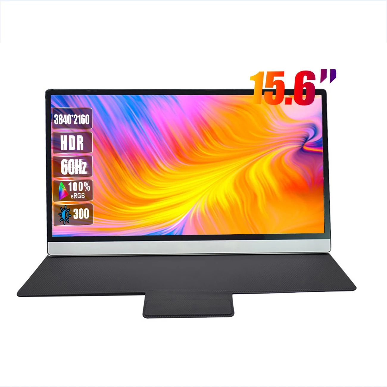 

15.6 Inch 4K UHD Portable Monitor 3840*2160 IPS HDR 100% SRGB Dual Speaker Gaming Display For Computer Laptop Xbox PS4/5 Switch