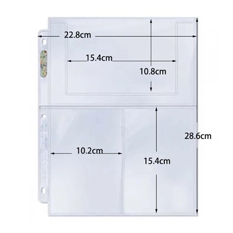 

20PCS/LOT Ultra.Pro 3 Pockets Card Pages Board Game Cards Holder Barriers For Star Cards Protector Photo Pictures Album Page