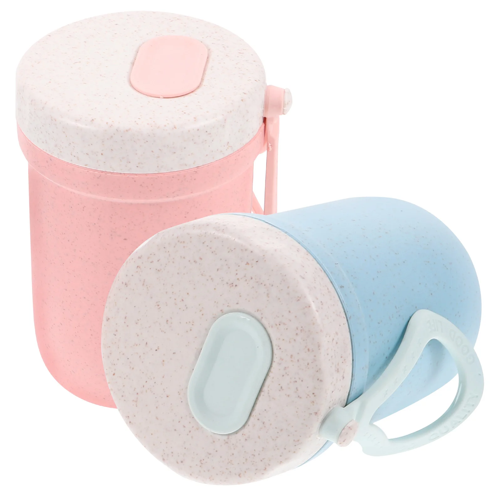 

2 Pcs Househole Items Portable Breakfast Cup Yogurt Holder Home Goods Cups Household Lunch Containers