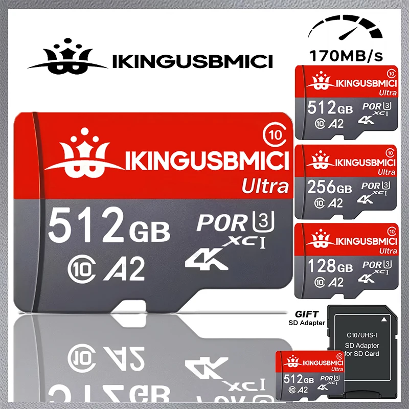 Фото Карта памяти со стабильной скоростью для портативных колонок: Micro SD, TF, Flash-карты 16 ГБ/64 ГБ/256 ГБ/32 ГБ Super №1