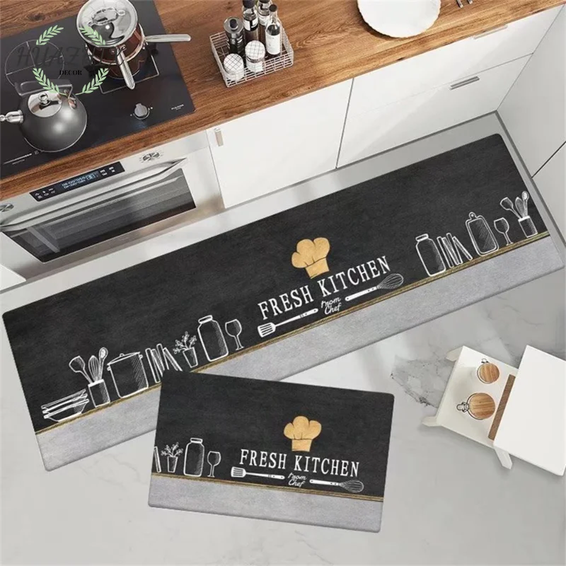 

Kitchen Floor Carpet Bedroom Living Room Long Style Bedside Area Rug Hallway Soft Washable Anti Slip Bathroom Entrance Doormat