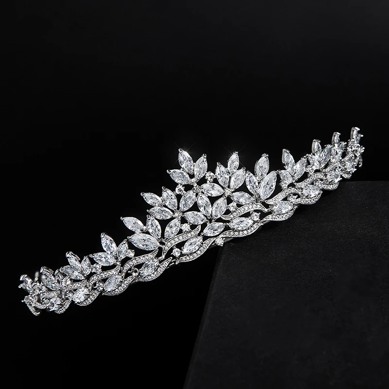 Роскошная тиара YYSUNNY с кристаллами и цветами для женщин повязка на голову