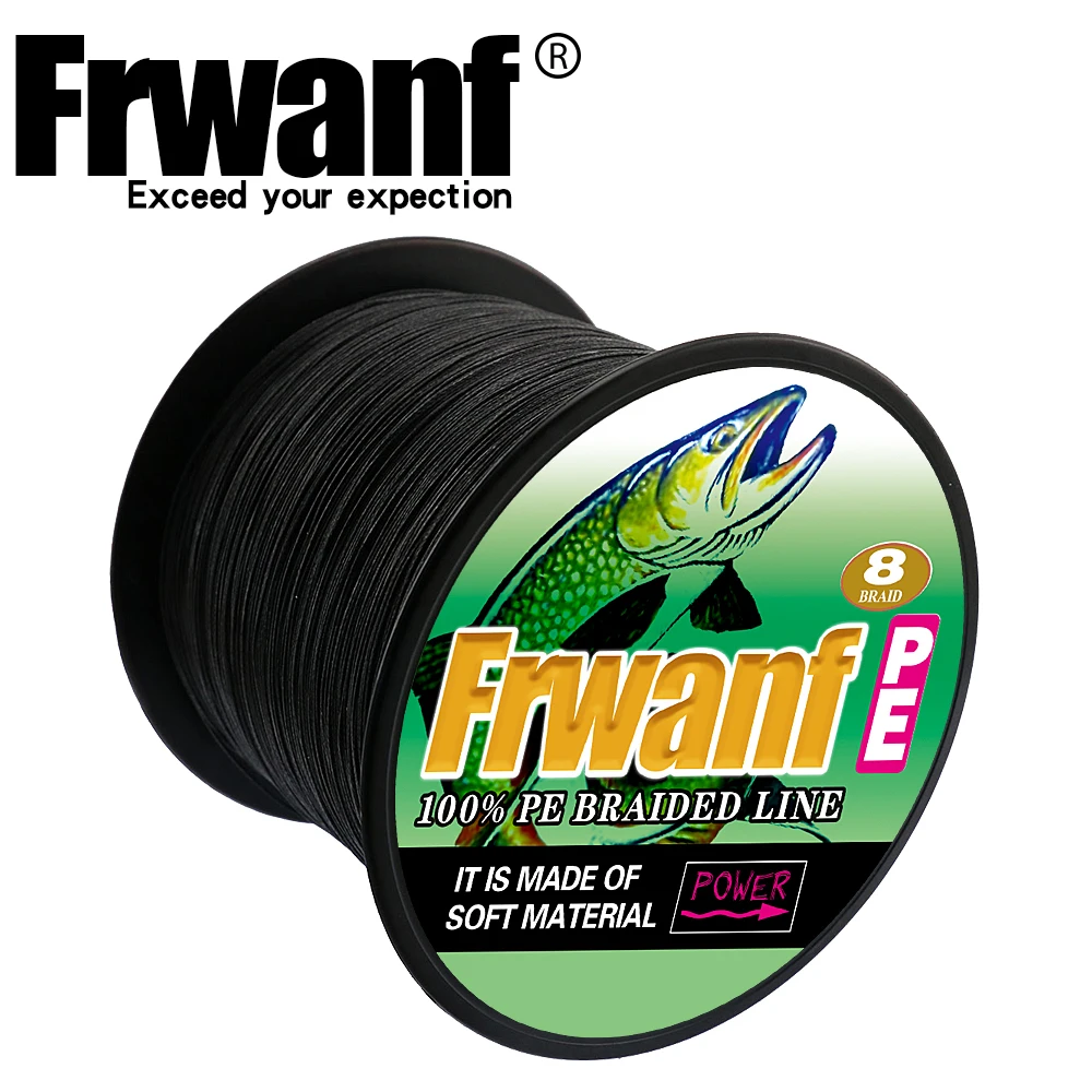 Frwanf 8-жильная 1000 м 8-оплетная многонитевая рыболовная леска 6-0 1 анг. Фунт.