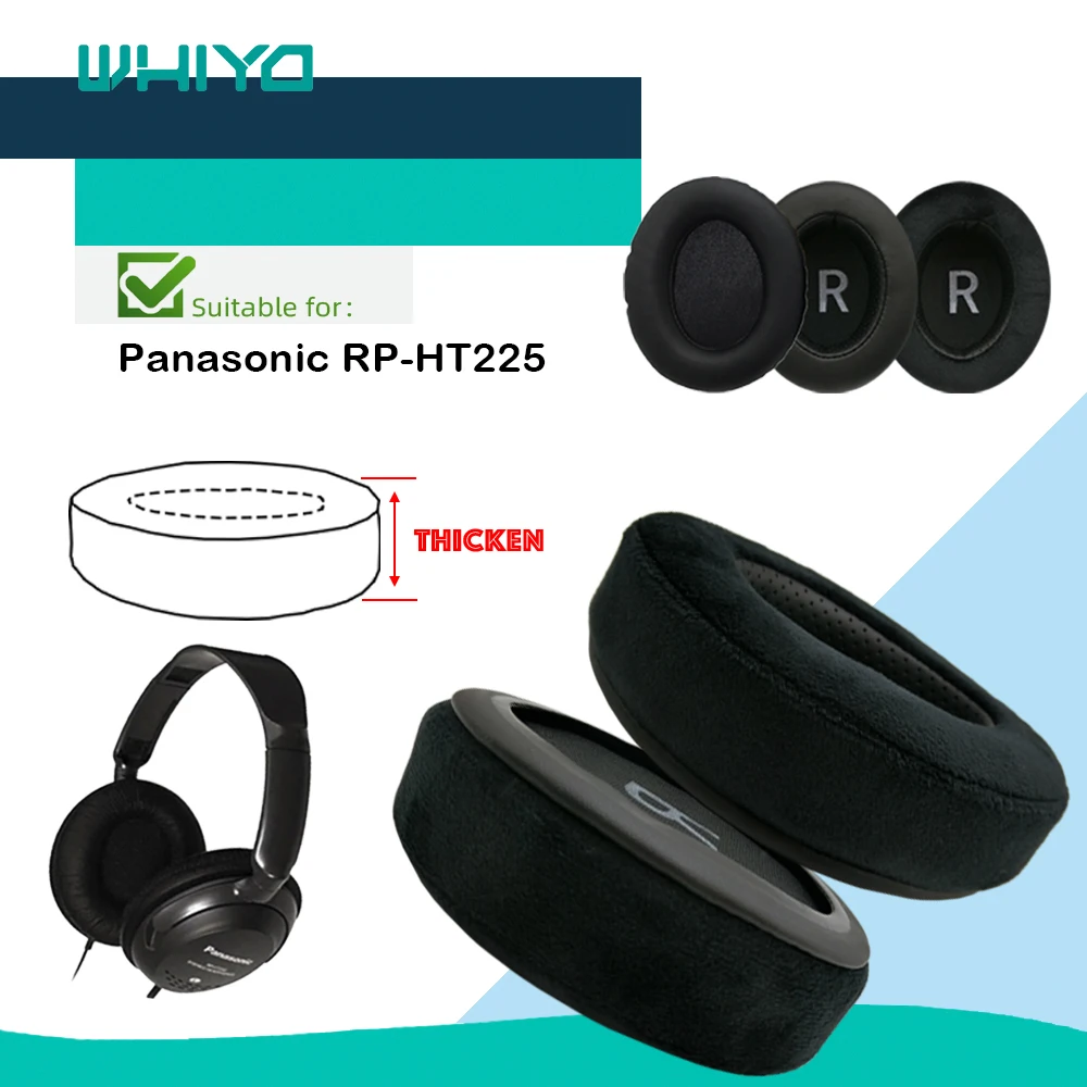 

Whiyo Replacement Ear Pads for Panasonic RP-HT225 Headphones Cushion Velvet Earpad Cups Earmuffes Cover