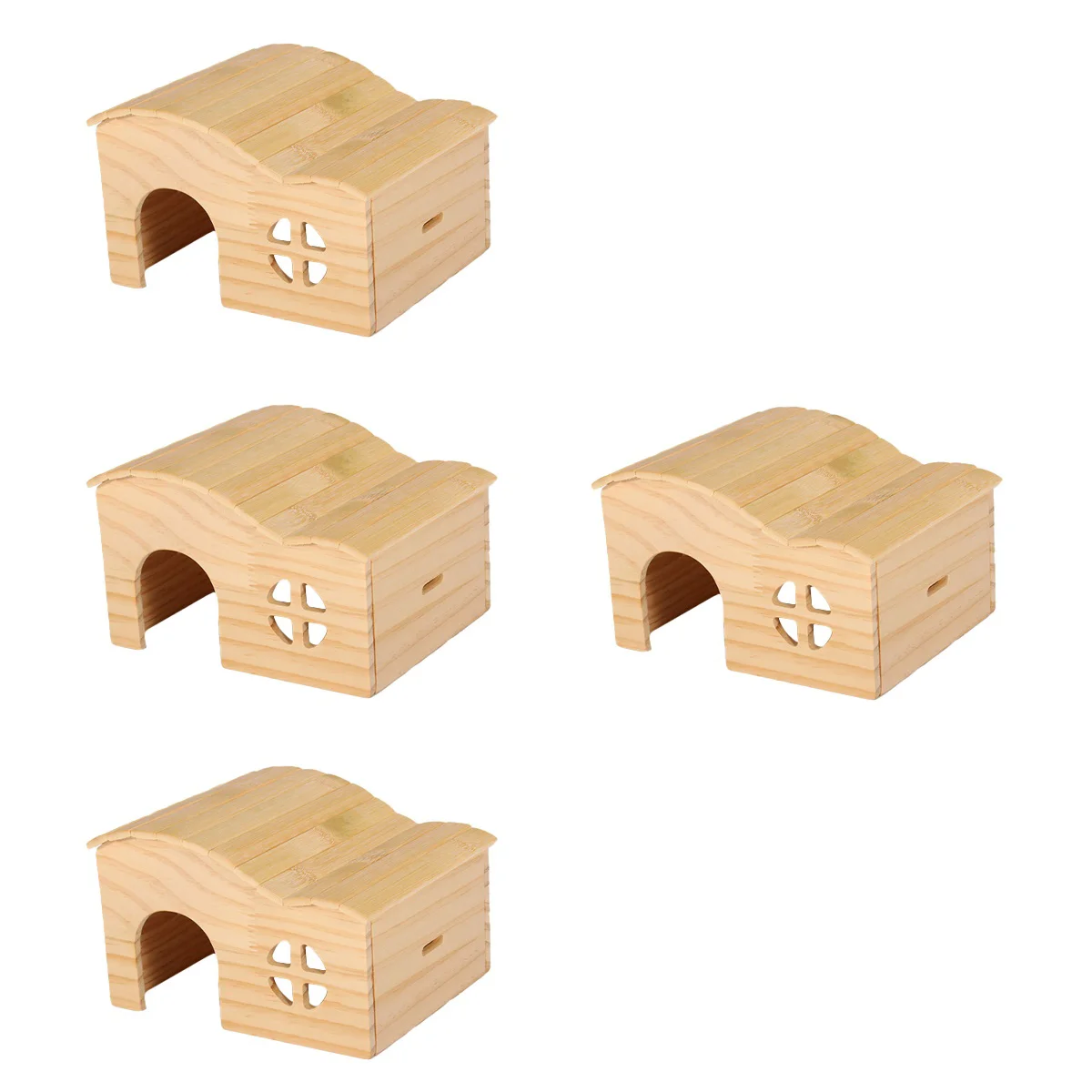 

4x Portable Household Decorative Small Guinea Hideout Guinea Accessory Hamster Hideout for Play Small Animals