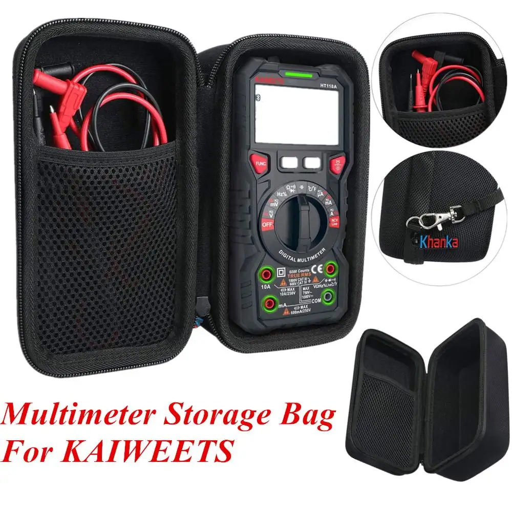 

Multimeter EVA Storage Bag Case For KAIWEETS Digital Multimeter TRMS 6000 Counts Volt Meter Auto Ranging 21*11.5*9cm