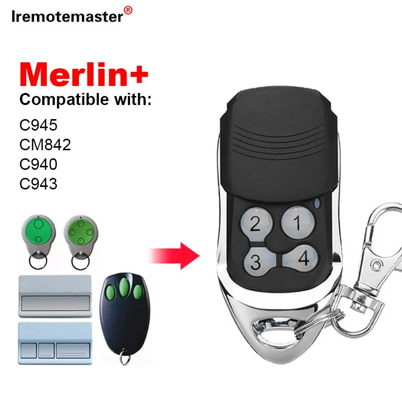 Фото Для MERLIN + C945 CM842 C940 C943 CM844 CM128 HE60 MGA600 MT60 MT800 пульт дистанционного управления гаражными воротами 433,92 МГц командный передатчик №2