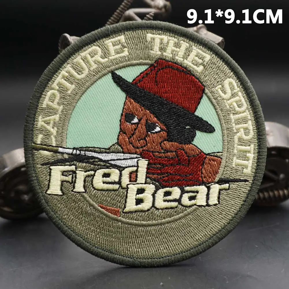 Нашивки с вышивкой оленя охотника липучкой и петлей значок для одежды шляпы