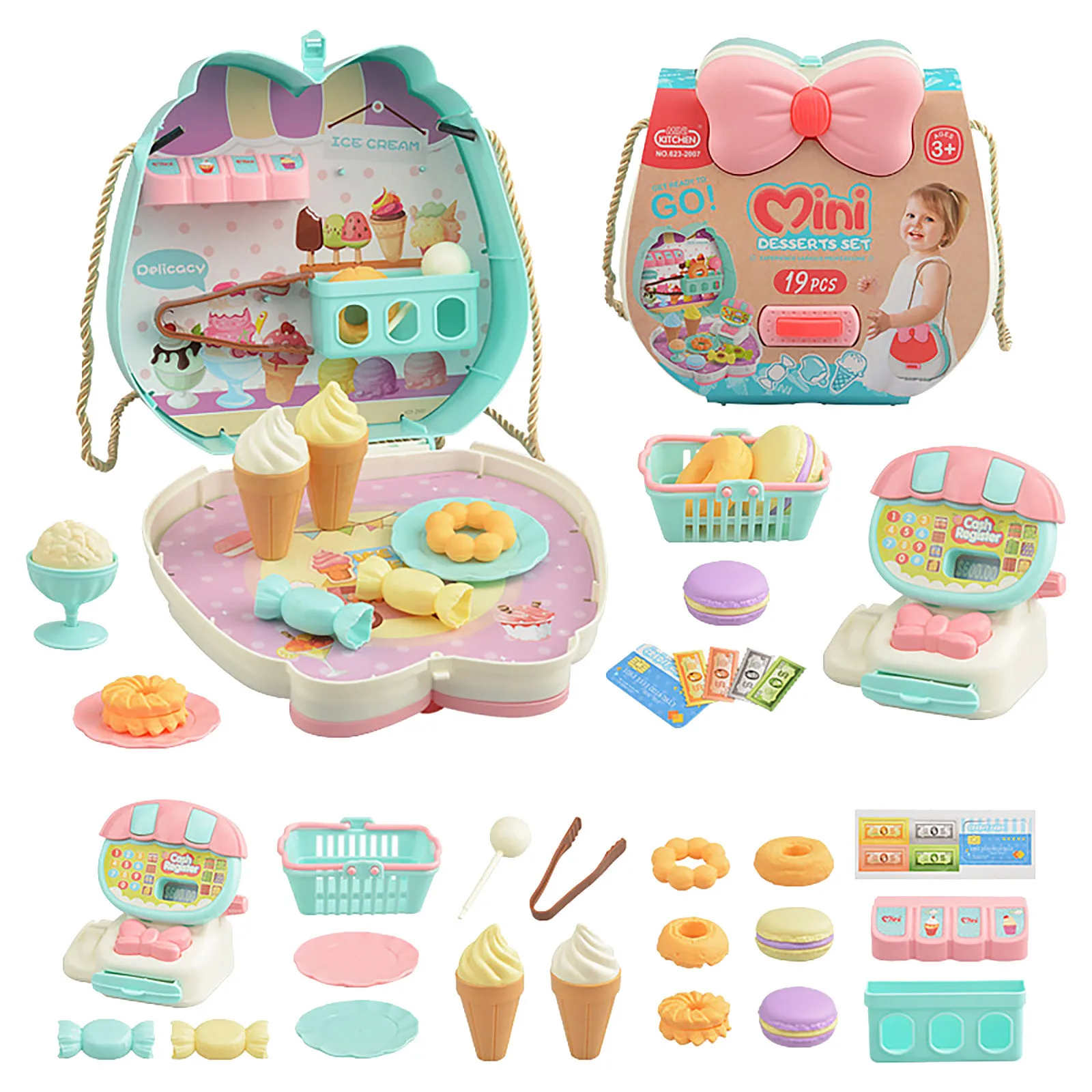 

Girl Play House Toy Set Simulation Satchel Medicinel Equipment Parent-child Interactive Make-up Can Store Handbag Toy For Kids