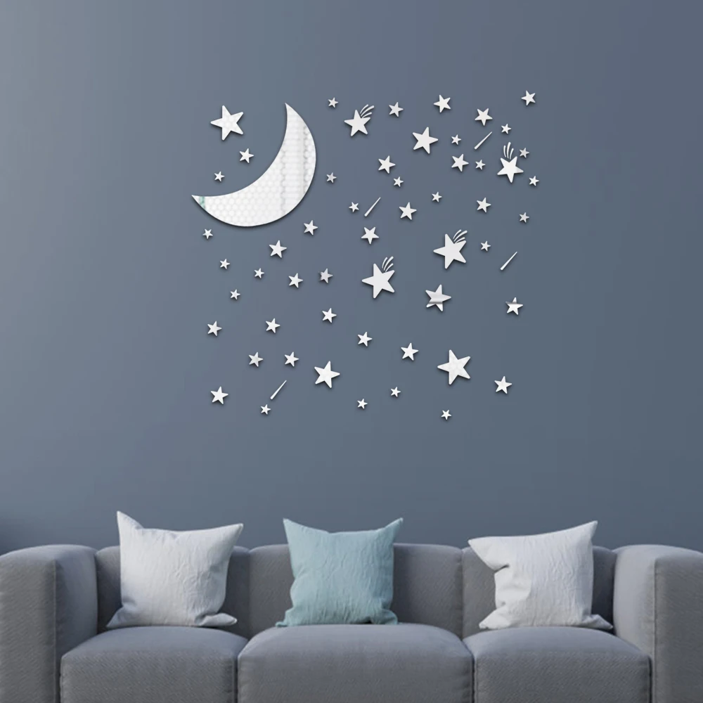 

DIY Self-adhesive Starry Sky Meteor Acrylic Mirror Surface Sticker Creative Decoration for Living Room and Children's Room