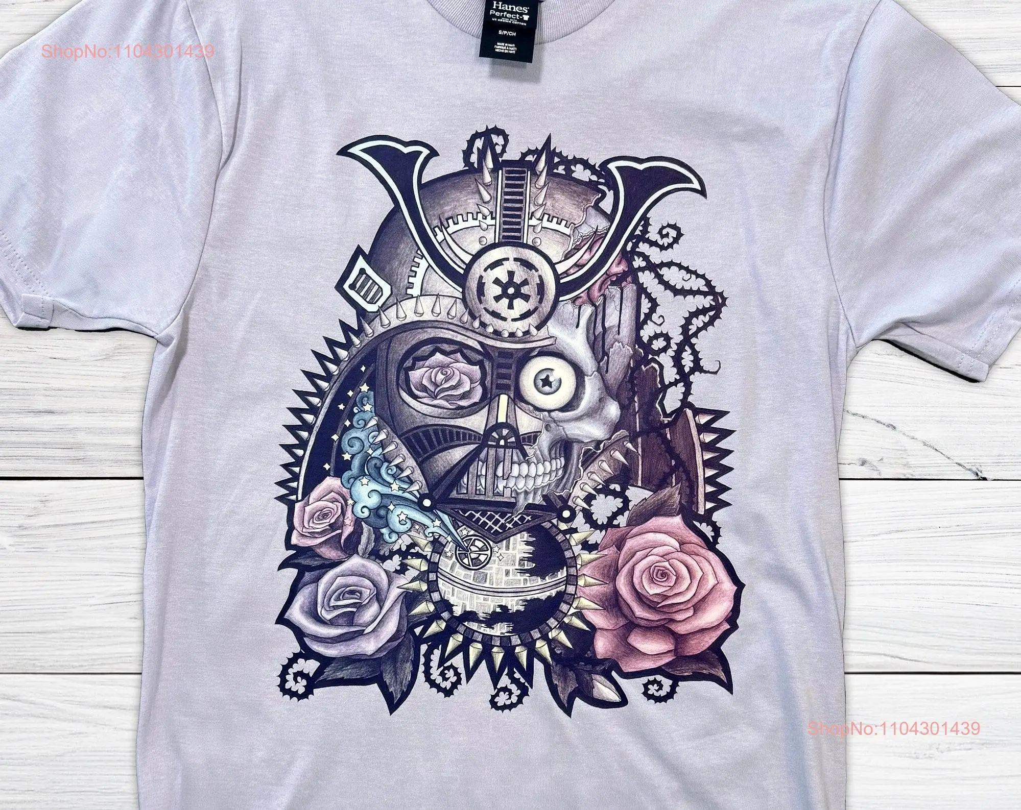 Футболка с черепом Космический самурай пастельная эстетика для ее тематического