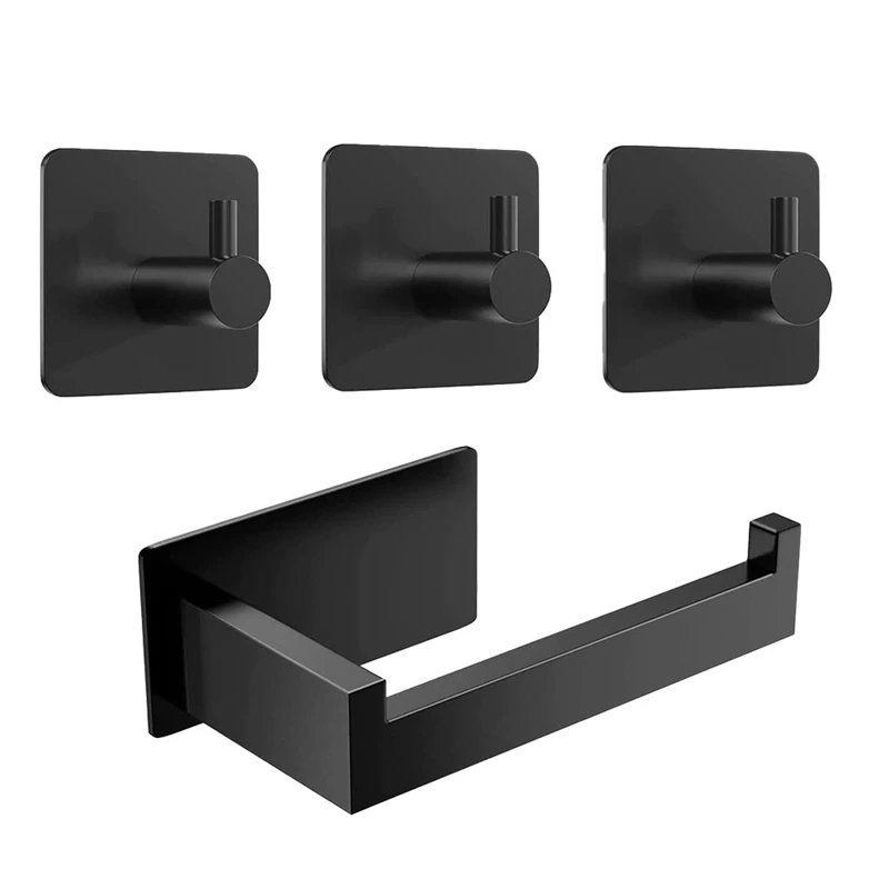 

1 комплект, самоклеящийся держатель для туалетной бумаги, 3 крючка