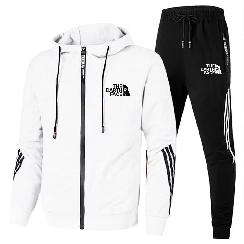 2023 Men's Sets Two Piece Set Tracksuit Casual Zipper Jacket + Pants Harajuku Sport Suit Spring and Autumn Hoodies Sportswear