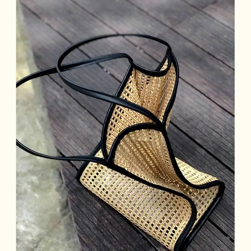 Новинка лета 2024 стильная плетеная Сумка из рафии Повседневная сумка для отпуска