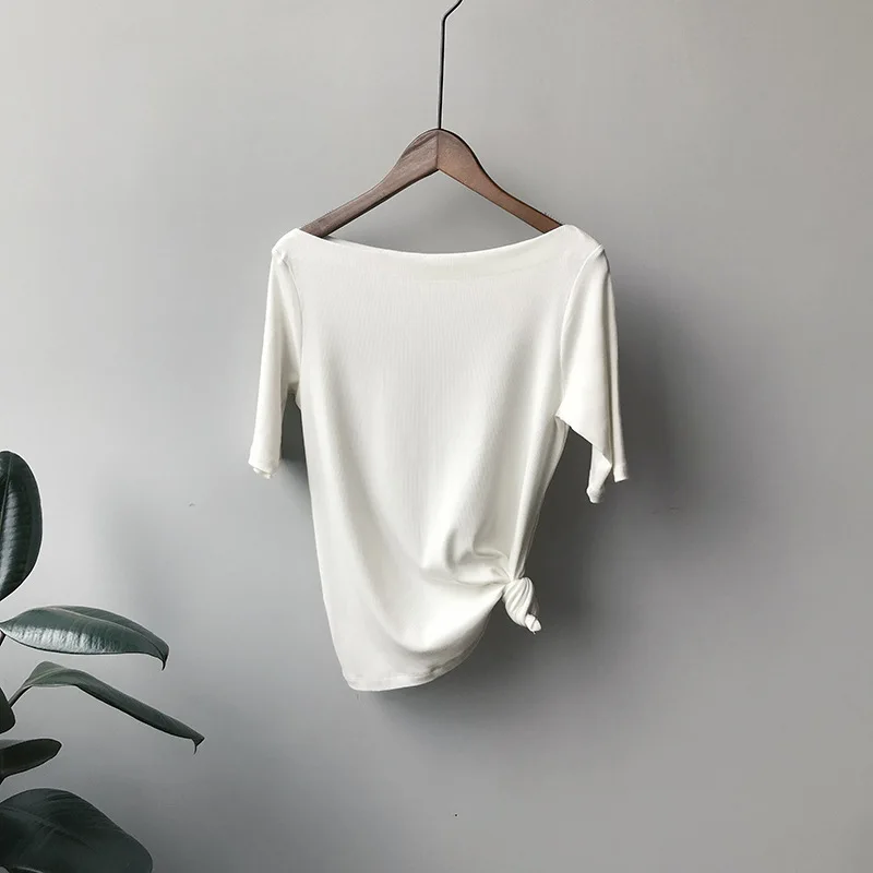 

2021 women's cotton sleeve top bottom coat Cotton Regular summer women's short sleeve T-shirt