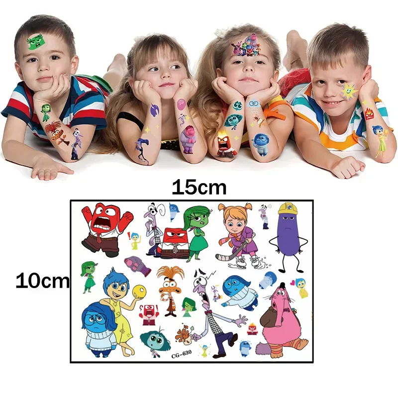 2024 Disney Inside Out 2 наклейки для татуировок милый мультфильм детские