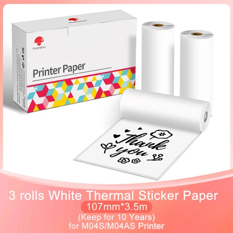 Прозрачная термобумага Zodzi для принтера Phomemo M04S/M04AS