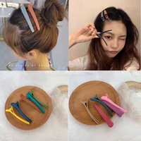 124pcs women acrylic hairpins candy colors solid hair clip barrettes headbands girls hair clip salon hair accessories