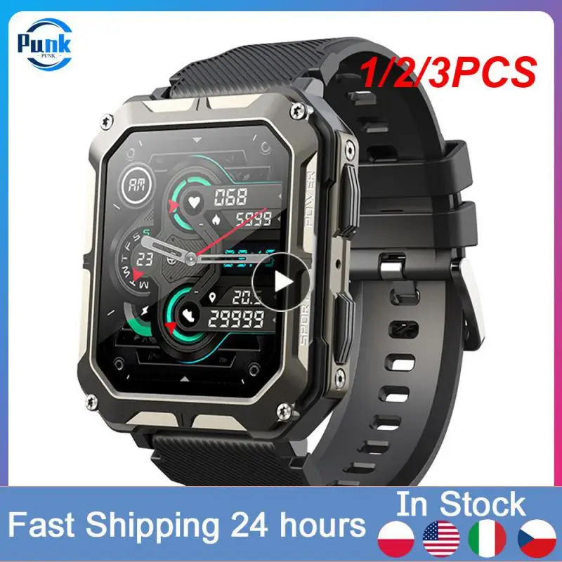 

1/2/3PCS Smart Watch C20 1.83 Inch Men Music BT Call Outdoor Sports Fitness Tracker Heart Rate Blood Pressure Smartwatch