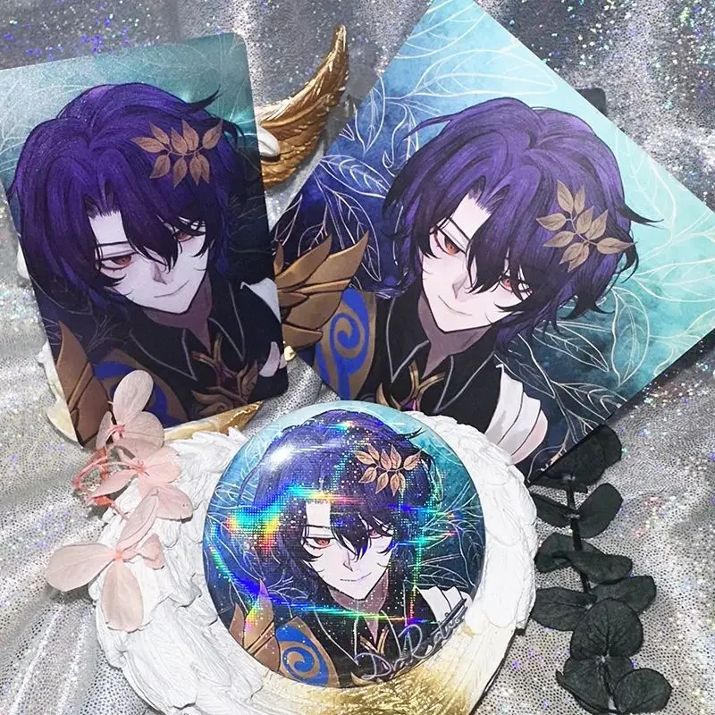 Honkai:Star Rail Aventurine Acheron Black Swan оригинальный 3 шт./комплект FanWorks квадратная карта +