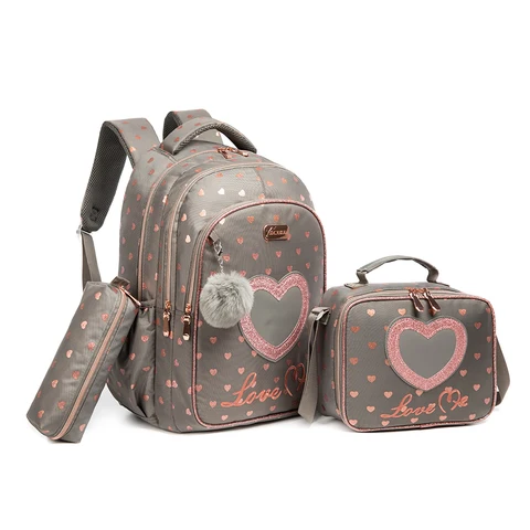 Новые рюкзаки для студентов, школьные сумки для девочек, вместительный рюкзак с сумкой для обеда, сумка для карандашей, Детский рюкзак 2023