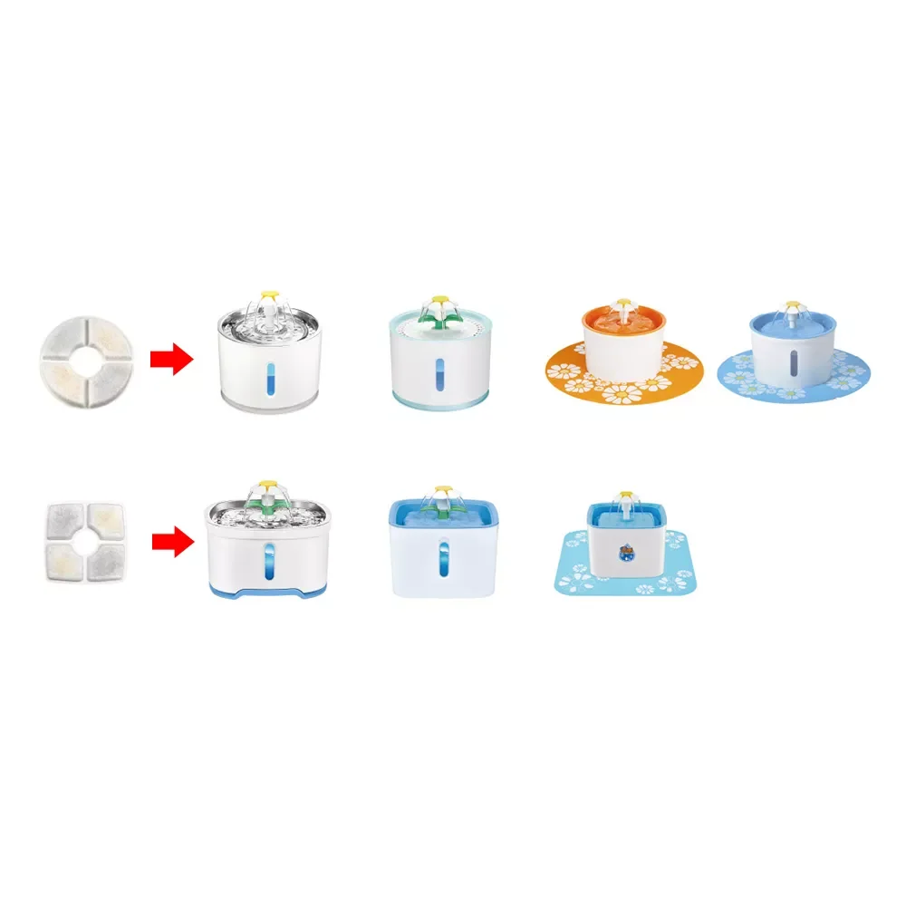 

2023New Activated Carbon Filter For Cat Water Drinking Fountain Pet Dog Round Square Dispenser Carbon Filtration Sponges